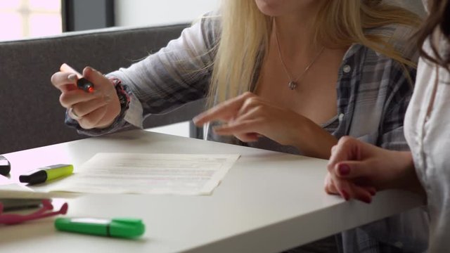 Tutor And Dyslexic Student Using Learning Aids Shot On R3D