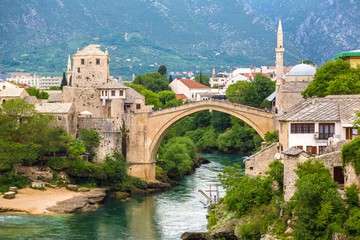 Naklejka premium The Old Bridge in Mostar