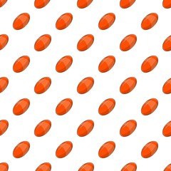 Rugby ball pattern. Cartoon illustration of rugby ball vector pattern for web