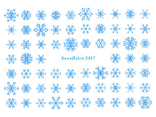 Set of vector snowflakes