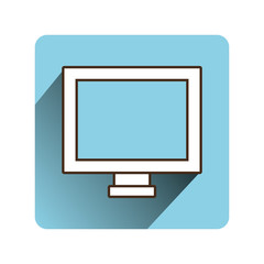 monitor desktop computer icon vector illustration design
