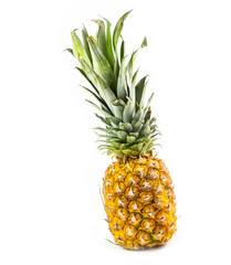 close up ripe pineapple on a white background / pineapple fruit on white background.