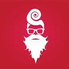 Christmas hipster greeting card