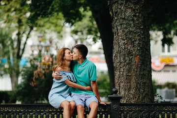 guy and girl in the park