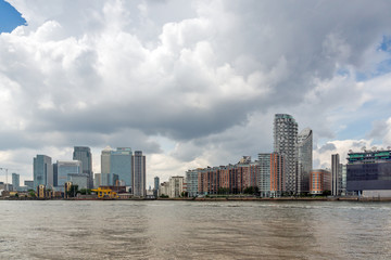 Canary Wharf view from Greenwich, London, England, Great Britain