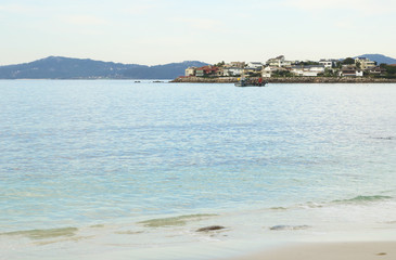 Fototapeta premium beach of Vigo and island