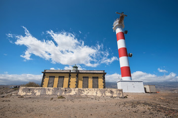 Lighthouse In Punta de Abona, south Tenerife island, canary island, Spain.