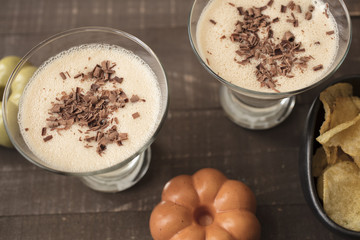 Chocolate Martini of Milk, Amaretto, Coffee and Hazelnut Liqueur