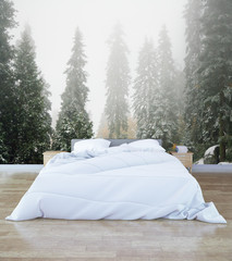 Hipster bedroom interior