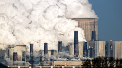 Brown coal power plant emission