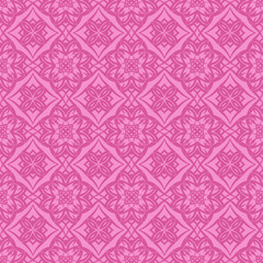 Pink Ornamental Seamless Line Pattern. Endless Texture. Oriental Geometric Ornament