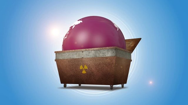 Orbiting Globe In The Radioactive Dump