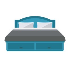 Sleeping bed vector.