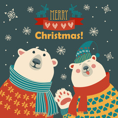 Polar bears say hello
