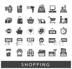 Set of shopping icons. Premium quality icons collection. 