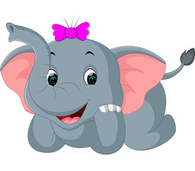 Obraz premium Cute elephant cartoon