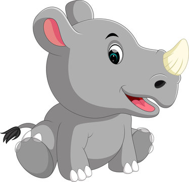 cute rhino cartoon

