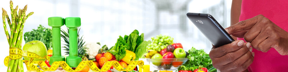 Hands with smartphone