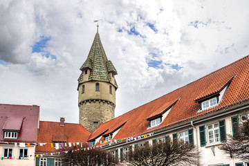 Obraz premium Ravensburg, Grüner Turm, 