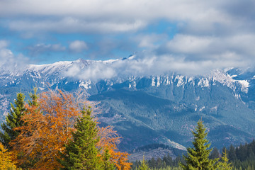 Bucegi mountains in  autumn