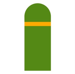 Outdoor sleeping bag vector illustration.