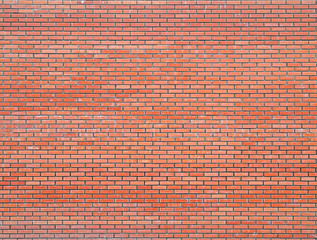 Modern new red brick wall, brickwork background, texture, patter