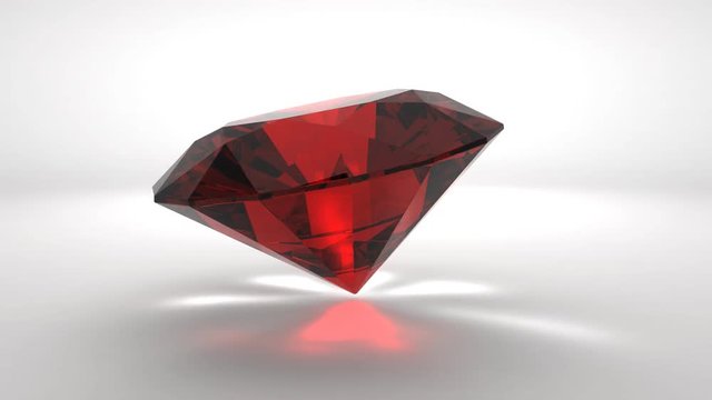 Expensive 3d ruby slowly rotating