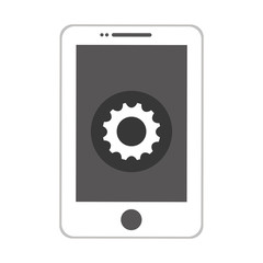 smartphone mobile technology icon vector illustration graphic design