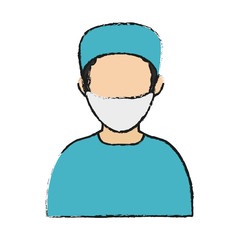 Doctor icon. Medical health care hospital and emergency theme. Isolated design. Vector illustration