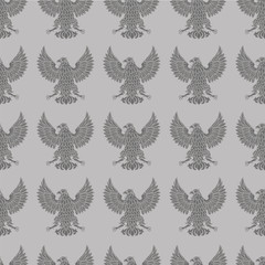 Naklejka na ściany i meble vector seamless texture with eagle pattern