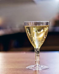 Wine glass with alcohol