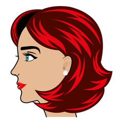 woman character pop art style vector illustration design