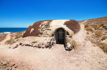 World war II bunker in Tenerife, was built against a possible attack during the second world war....