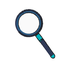 Lupe tool icon. Search magnifying glass zoom and lens heme. Isolated design. Vector illustration