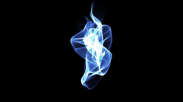 Glowing blue abstract particles animation