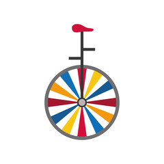 vintage unicycle circus icon vector illustration graphic design © djvstock
