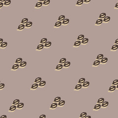 Vector seamless pattern of coffee beans