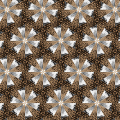 Geometric floral pattern
