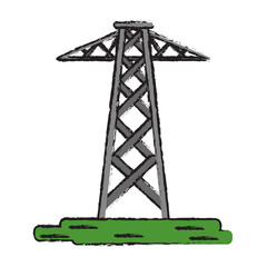 drawing electrical tower transmission energy power vector illustration eps 10