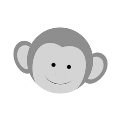 Cute monkey cartoon icon vector illustration graphic design