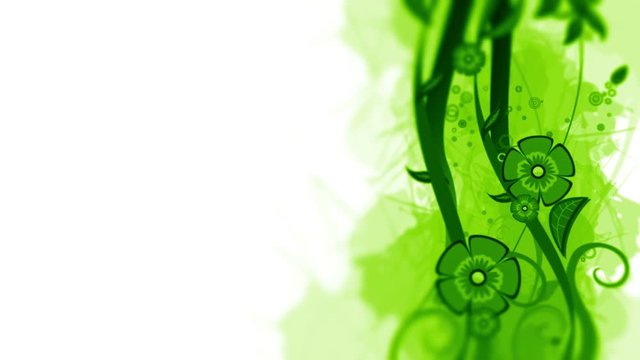 Green flower ornament abstract background