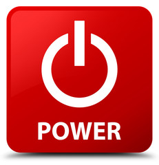 Power red square button