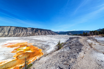 Landscape near Mammoth Hot Springs