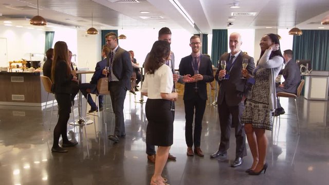 Delegates Network At Conference Drinks Reception Shot On R3D