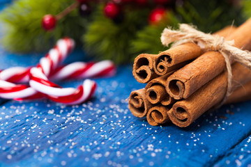 Bunch of cinnamon sticks