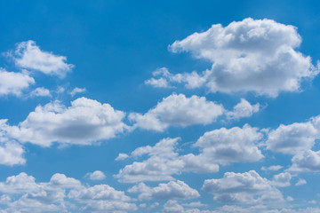 Naklejka na ściany i meble Beautiful panorama blue sky and white clouds