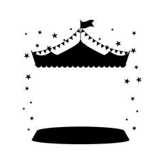 Circus tent festival icon vector illustration graphic design