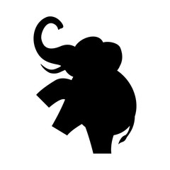 Circus elephant cartoon icon vector illustration graphic design