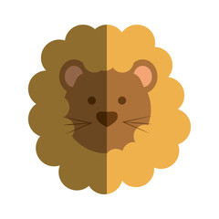 Cute lion cartoon icon vector illustration graphic design