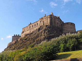 Fototapeta na wymiar Edinburgh castle viewed from the south